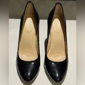 Calvin Klein Collection Black Textured Heels